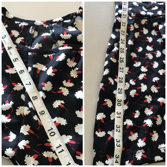 BDBA 100% Silk Black Textile Mini Jumpsuit Size S - Picture 7 of 8